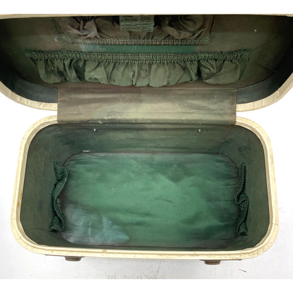 Vintage M.Y Skyway Vanity Train Case Suitcase Makeup Storage Luggage Travel Bag - Picture 8 of 16